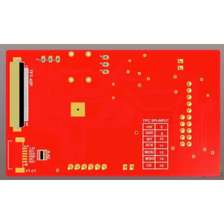 درایور برد  EWB-FT8xx-V1.0 BOARD باآیسی راه انداز FT801 -کویرالکترونیک