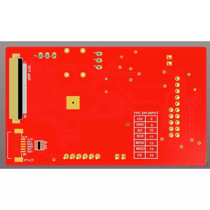درایور برد  EWB-FT8xx-V1.0 BOARD باآیسی راه انداز FT801 -کویرالکترونیک