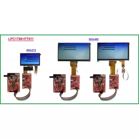 درایور برد  EWB-FT8xx-V1.0 BOARD باآیسی راه انداز FT811 -کویرالکترونیک
