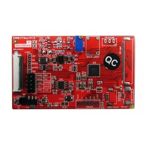 درایور برد  EWB-FT8xx-V1.0 BOARD باآیسی راه انداز FT800 -کویرالکترونیک
