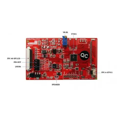 درایور برد  EWB-FT8xx-V1.0 BOARD باآیسی راه انداز FT801 -کویرالکترونیک