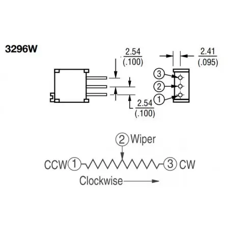 پتانسیومتر مولتی ترن 100 اهم  3296W-101 potentiometer (100R) multi-turn precision - کویر الکترونیک پتانسیومتر مولتی ترن 100 اهم  3296W-101 potentiometer (100R) multi-turn precision - کویر الکترونیک