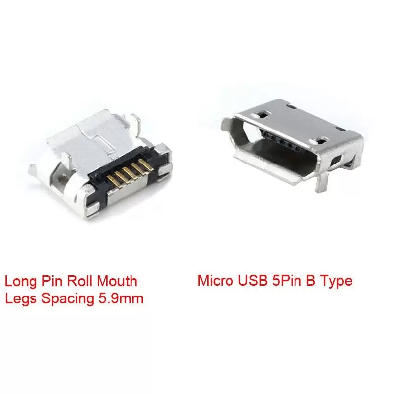 کانکتور میکرو یو اس بی MICRO-5P female seat B type 5.9-pin-Flat usb connector - کویر الکترونیک