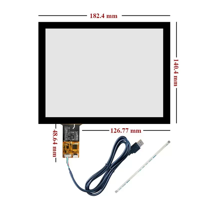 تاچ خازنی 8.0 اینچ با درایور GT911 قابلیت اتصال با 6 پین I2C و USB مدل STC-080119-2 - کویر الکترونیک