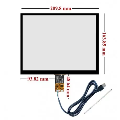 تاچ خازنی 9.7 اینچ با درایور GT911 قابلیت اتصال با 6 پین I2C و USB مدل STC-09797-4 - کویر الکترونیک تاچ خازنی 9.7 اینچ با درایور GT911 قابلیت اتصال با 6 پین I2C و USB مدل STC-09797-4 - کویر الکترونیک