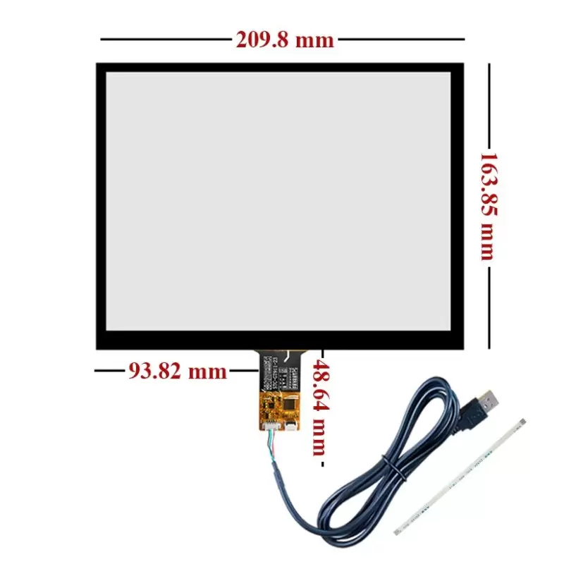 تاچ خازنی 9.7 اینچ با درایور GT911 قابلیت اتصال با 6 پین I2C و USB مدل STC-09797-4 - کویر الکترونیک