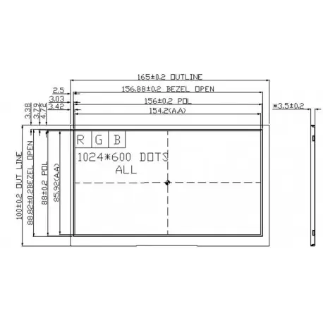 السیدی  7.0 اینچ lcd 7.0 inch  IPS -RGB  LVDS 1024*600  - گرید +A السیدی  7.0 اینچ lcd 7.0 inch  IPS -RGB  LVDS 1024*600  - گرید +A