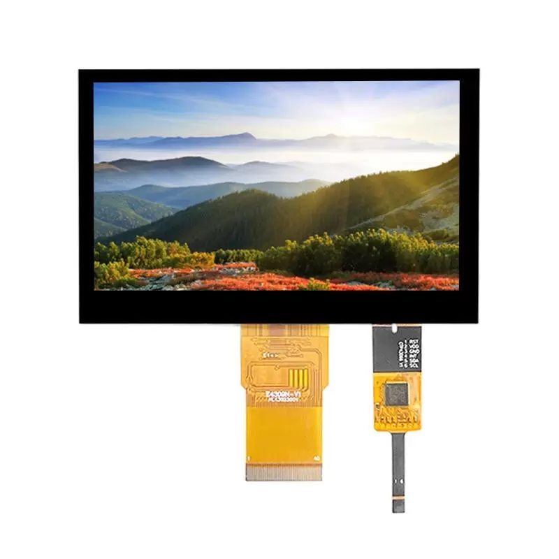 السیدی 4.3 اینچ با تاچ  TFT LCD 4.3 inch TFT LCD display with capacitive Touch  - 480x272 - SPI / Pararllel - ST6201