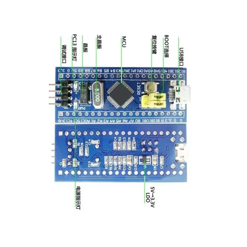 برد STM32F103C8T6 board+ori micro