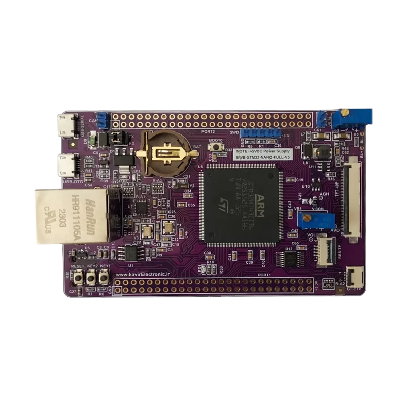 برد کاربردی  و حرفه ای نانو   EWB-STM32-NANO-FULL -STM32H743IIT6-V6.0 (جدید) امکانات فول