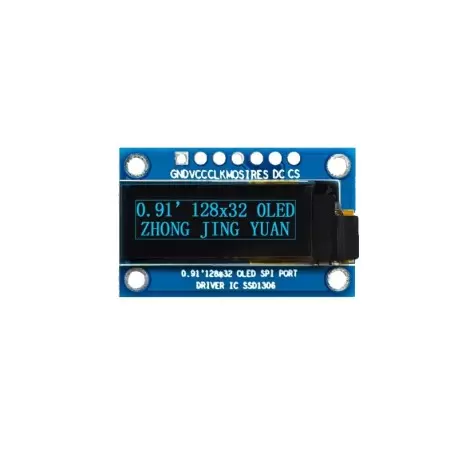 OLED 0.91 inch OLED Module blue 128x32 spi/ SSD1306-کویر الکترونیک