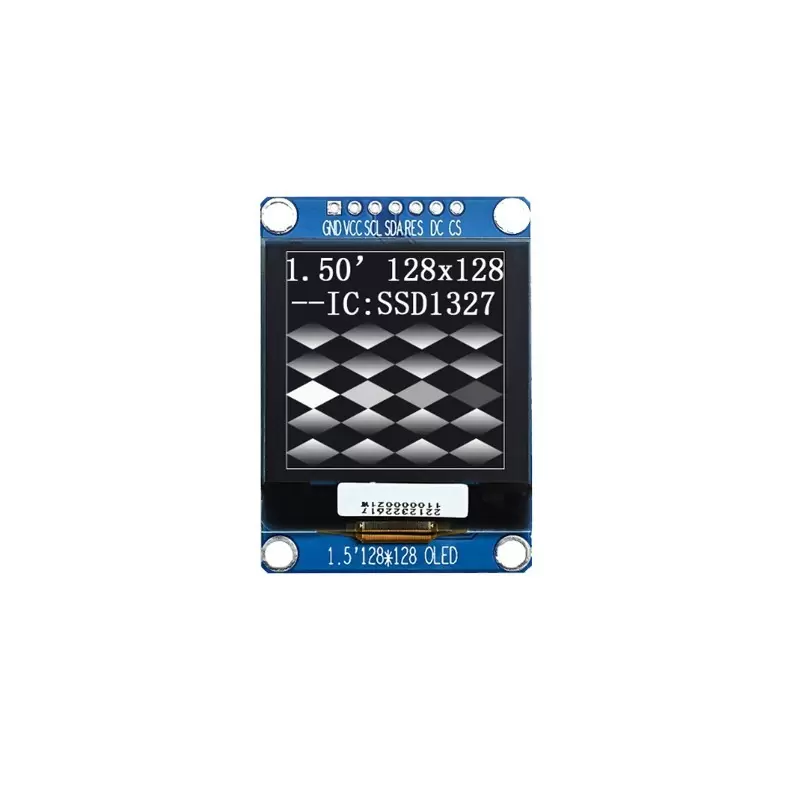 OLED 1.50 inch OLED   Module   white   128x128 spi -iic /ssd1327-کویر الکترونیک
