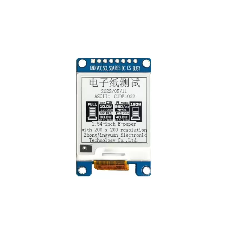 Module EPD E-Paper 1.54 inch 200x200 pixel-SSD1681-black and white-کویر الکترونیک.